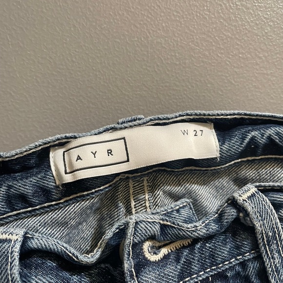 AYR Jeans Distressed Medium Wash Button Fly Fray Hem Women's 27 - Picture 9 of 12